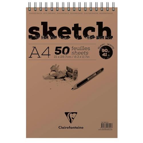 clairefontaine-sketch-skizzenblock-spirale-a4-90g-wei-50-blatt image 7