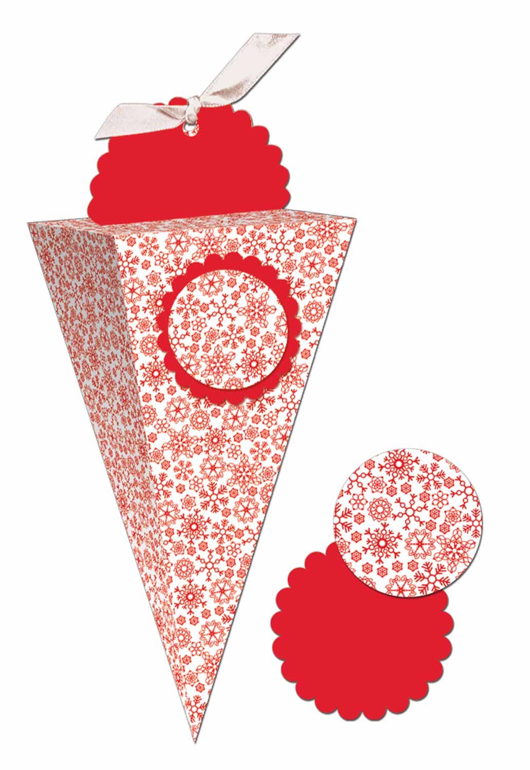 ursus-5140020-geschenkbox-chiara-schneestern-rot-5-st-ck-mit-tags image 2