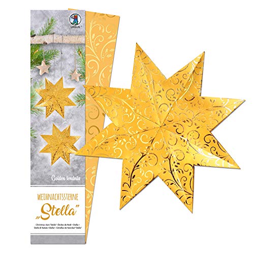 ursus-weihnachtsstern-stella-golden-tendrils-faltstern-set-gelb-gold image 5