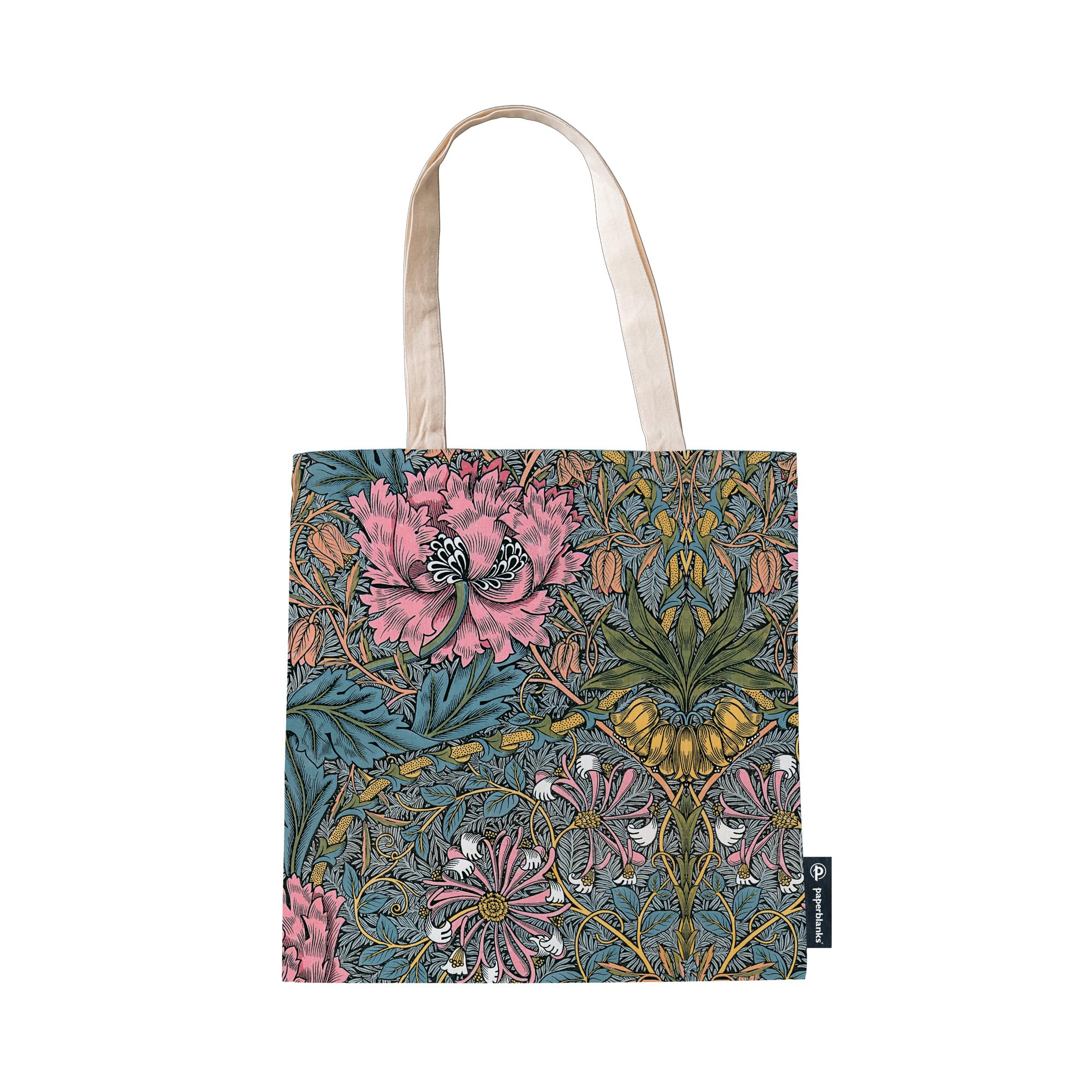 paperblanks-morris-pink-honeysuckle-william-morris-canvas-tasche-stoffbeutel-mit image 2