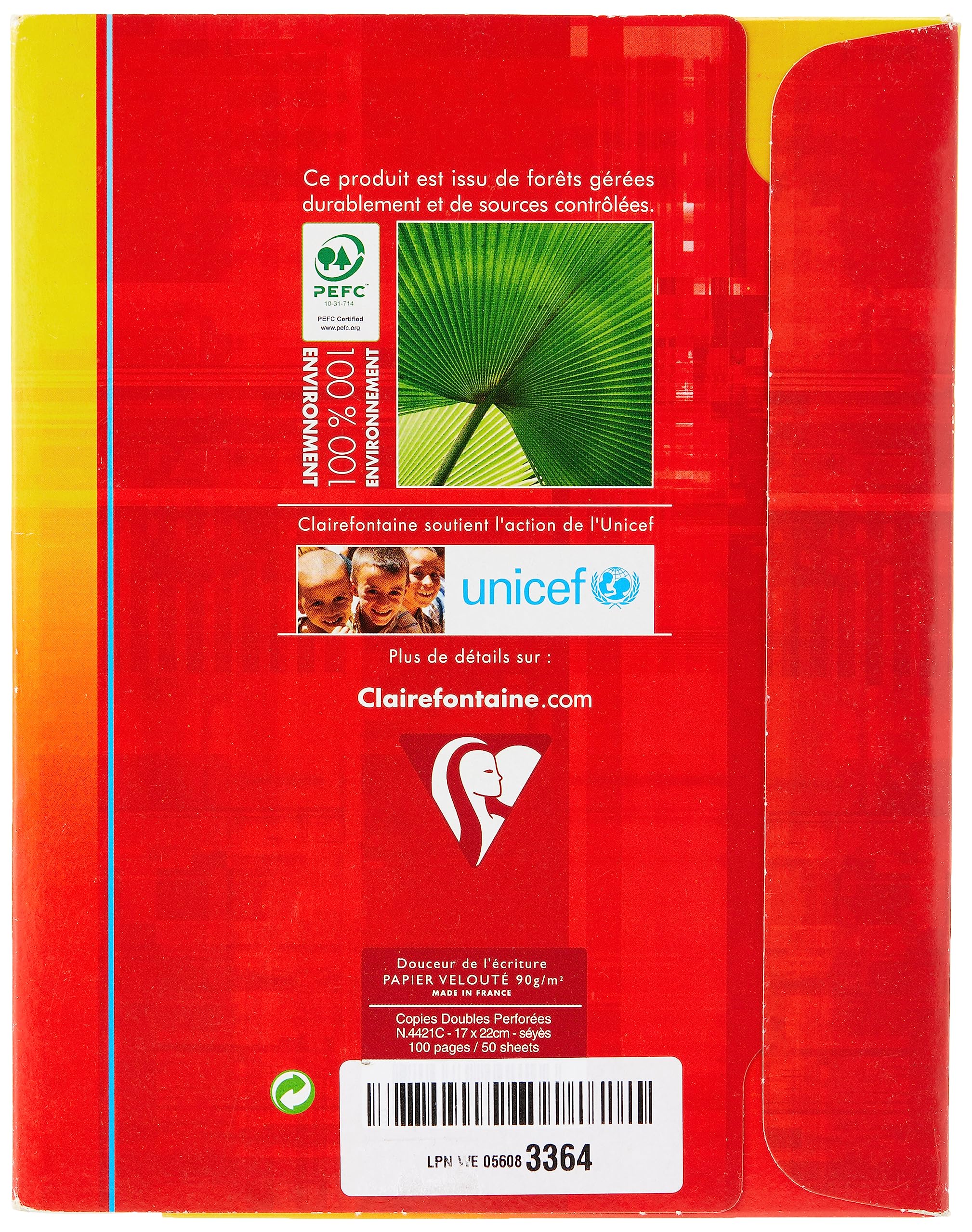 clairefontaine-4421c-klausurbogen-mappe-17x22-cm-100-seiten-90g-2-fach-gelocht-f image 3