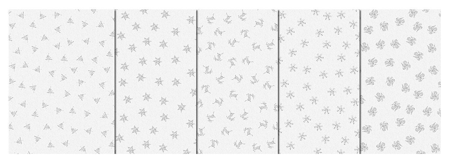 ursus-20270099-glitter-filz-silber-wei-20-x-30-cm-5-bogen image 2
