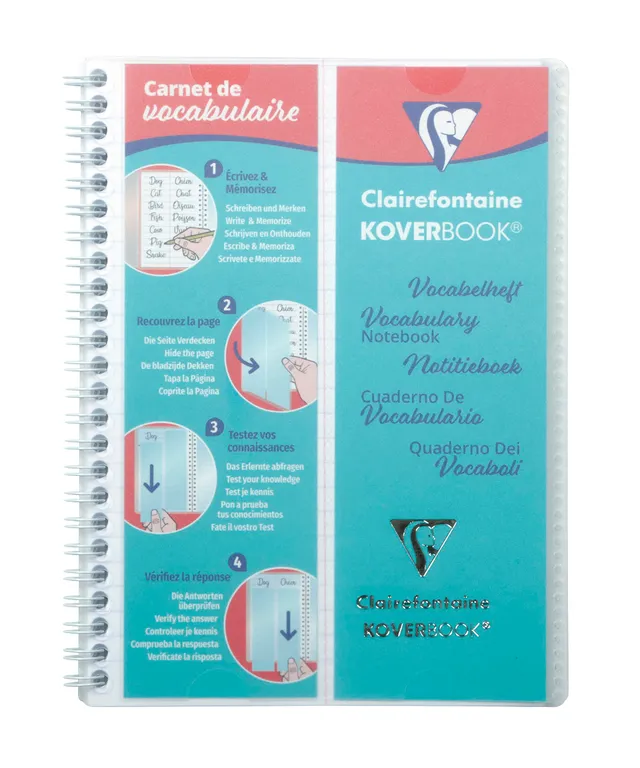 clairefontaine-161820c-koverbook-vokabelheft-a5-50-blatt-liniert-mit-mittelstric image 1