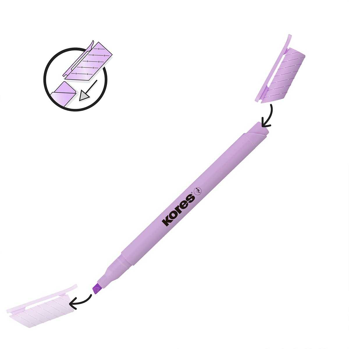 kores-high-liner-pastell-textmarker-set-6-farben-mit-keilspitze image 4