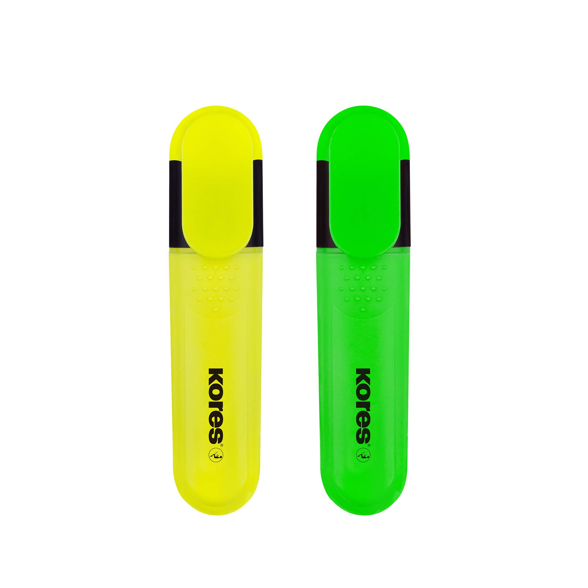 kores-bright-liner-textmarker-2er-set-gelb-gr-n image 2