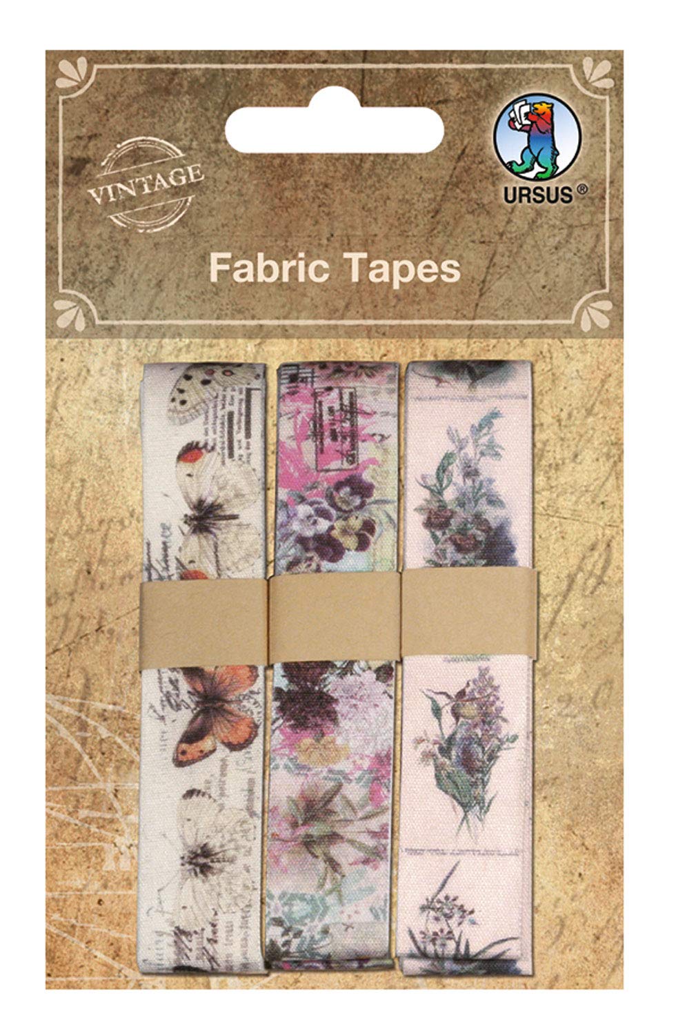 ursus-40580002-fabric-tapes-stoffband-vintage-3-cm-x-1-m-selbstklebend image 1