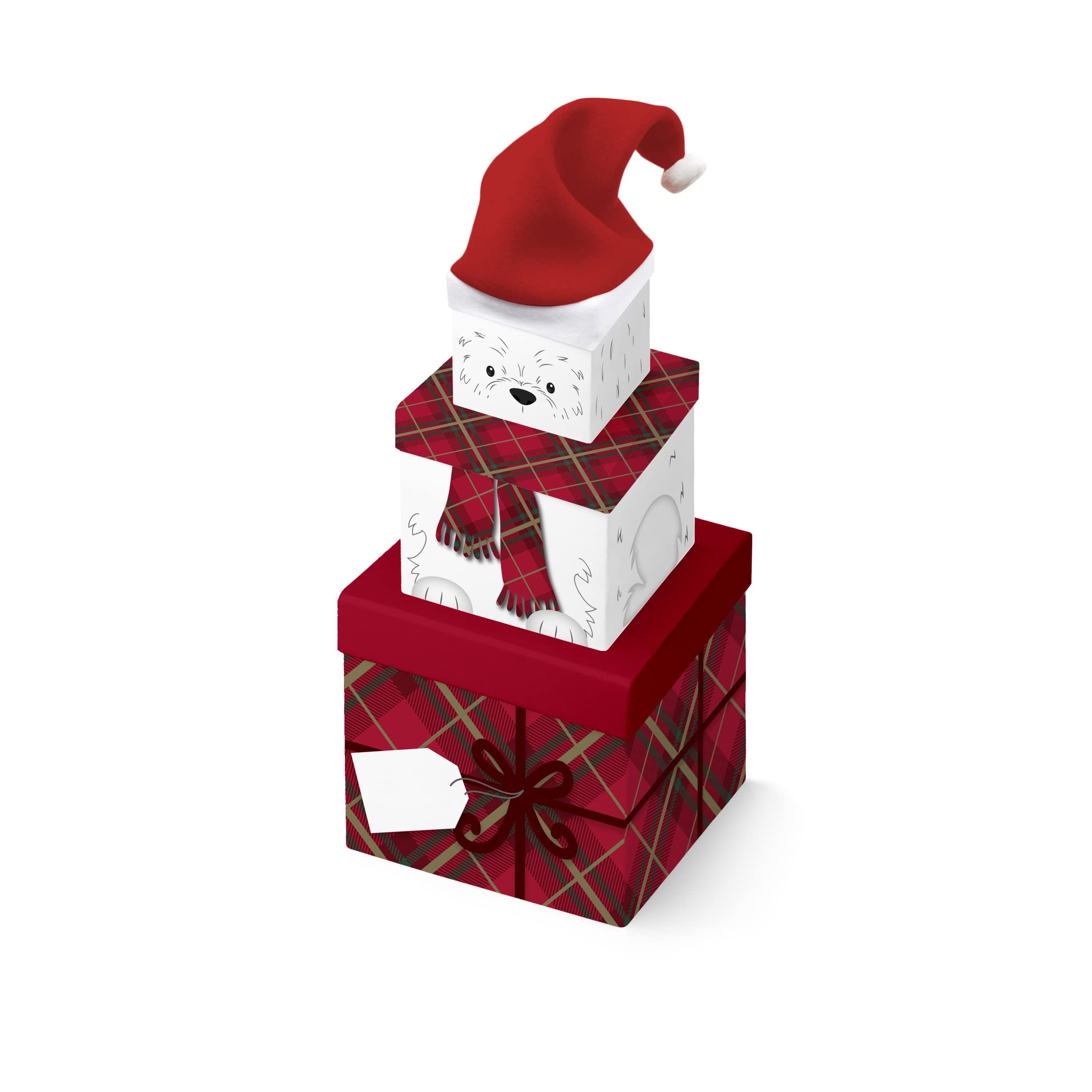 clairefontaine-x-29478-bxc-geschenkboxen-set-3-teilig-weihnachtsmann-mit-mistelz image 2