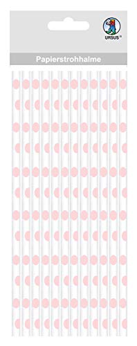 ursus-56770026-papierstrohhalme-mit-punkten-rosa-gr-e-l-12-st-ck image 2