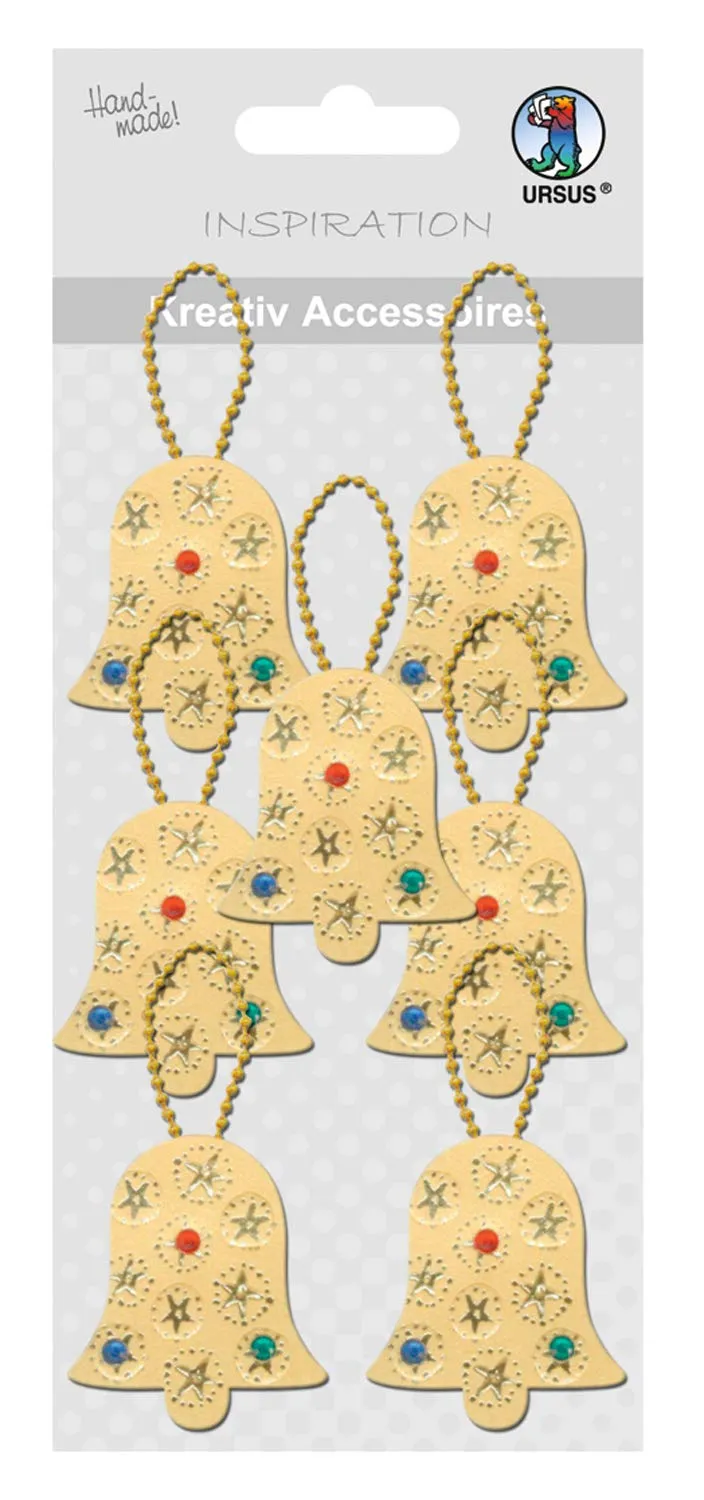 ursus-56400067-kreativ-accessoires-sticker-glocken-gold-7-st-ck image 1