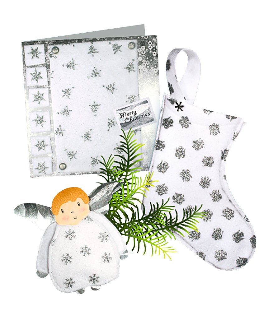 ursus-20270099-glitter-filz-silber-wei-20-x-30-cm-5-bogen image 3