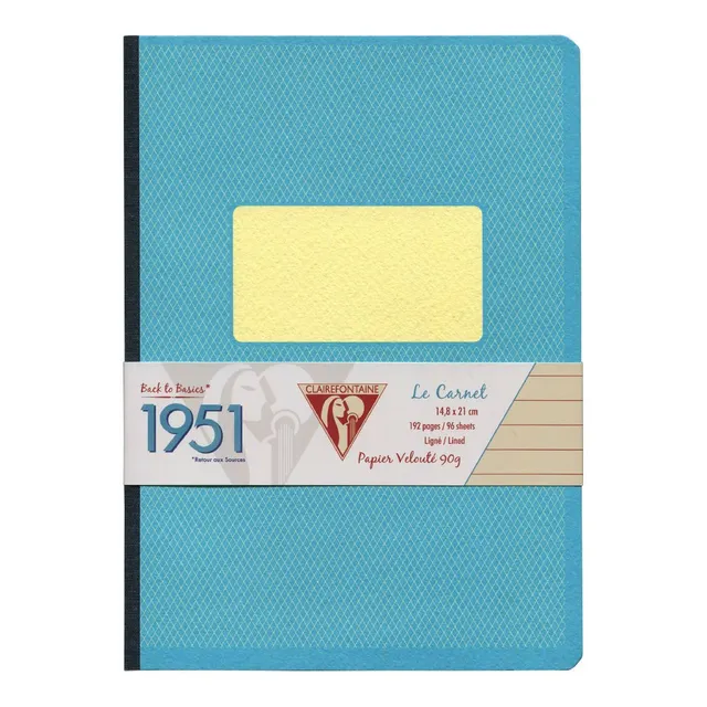 clairefontaine-195746c-kladde-1951-back-to-basics-a5-liniert-96-blatt-t-rkis image 1