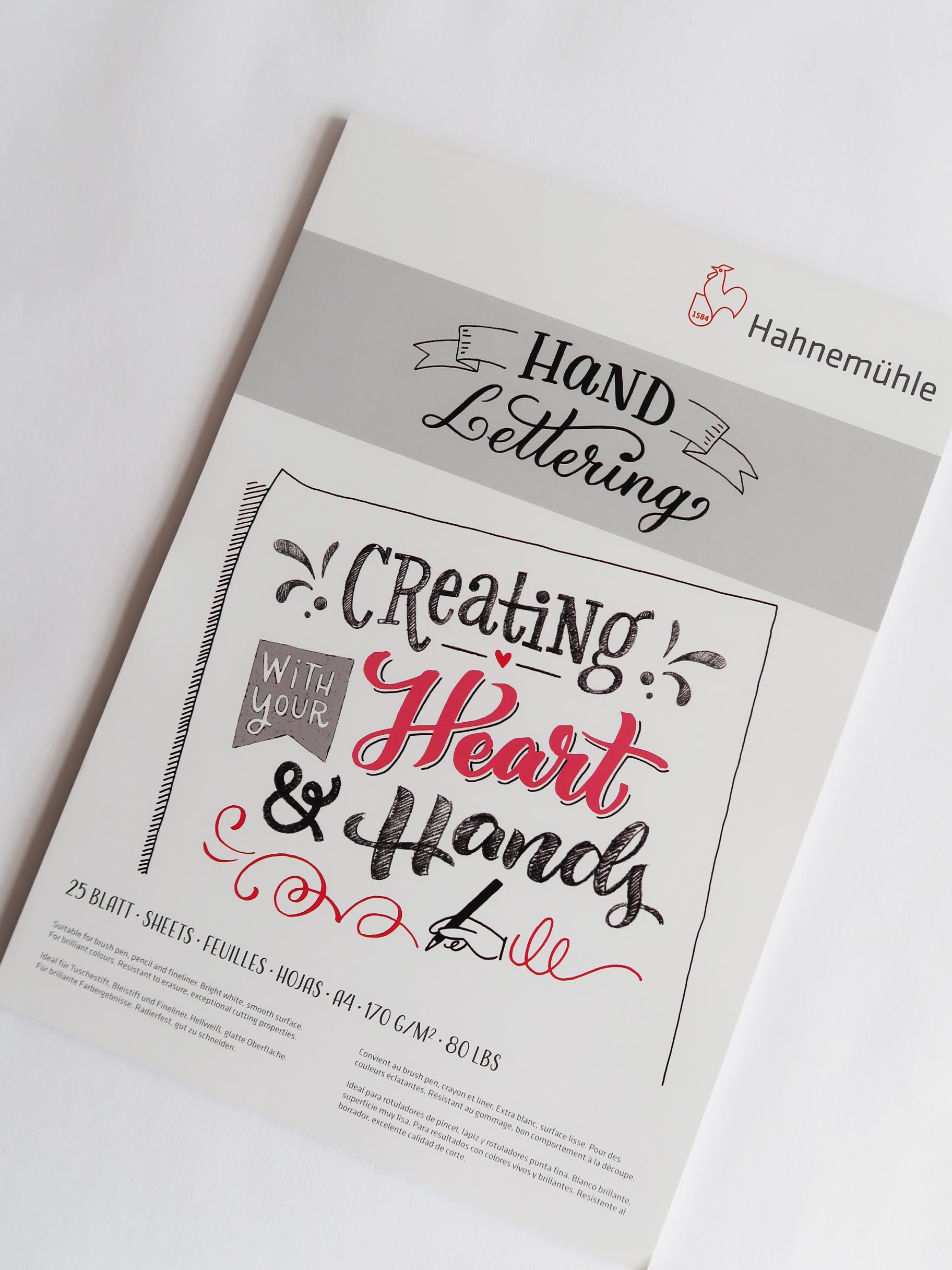 hahnem-hle-hand-lettering-block-din-a4-170g-m-25-blatt image 2