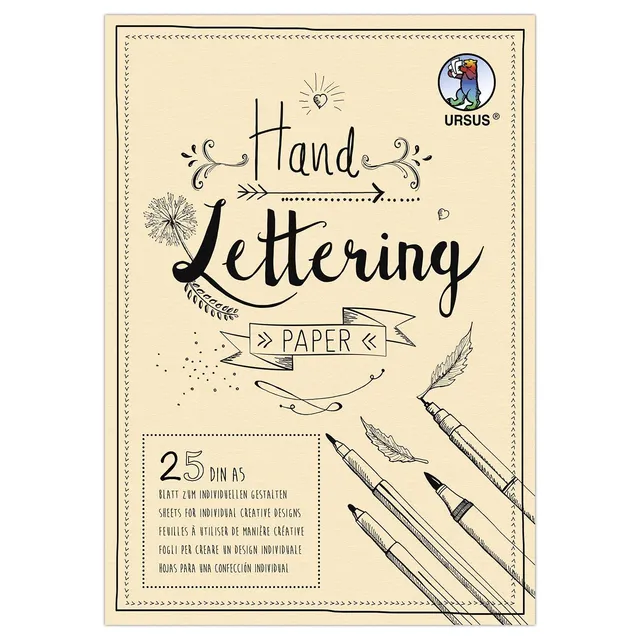 ursus-24929210-handlettering-paper-creme-din-a5-210-g-qm-25-blatt image 1