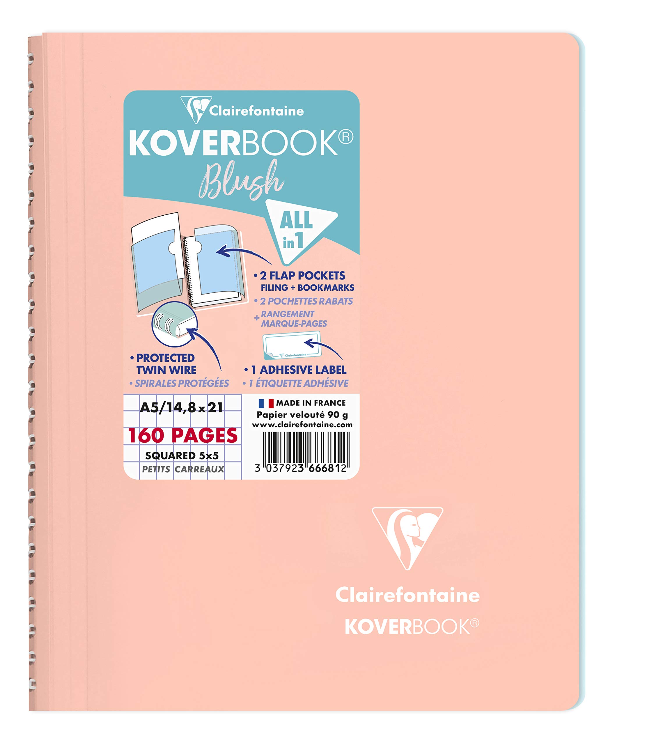 clairefontaine-366681c-koverbook-spiralblock-a5-kariert-80-blatt-pp-einband-past image 3