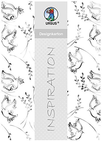 ursus-designkarton-charity-din-a4-tauben-silber-5-blatt-200-g-m-pearl-mit-hei-fo image 5