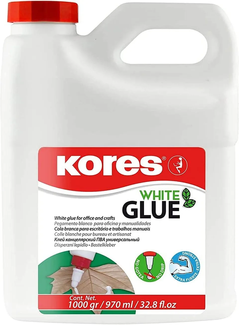 kores-wei-er-fl-ssiger-bastelkleber-1000-ml-extra-stark-auswaschbar image 1