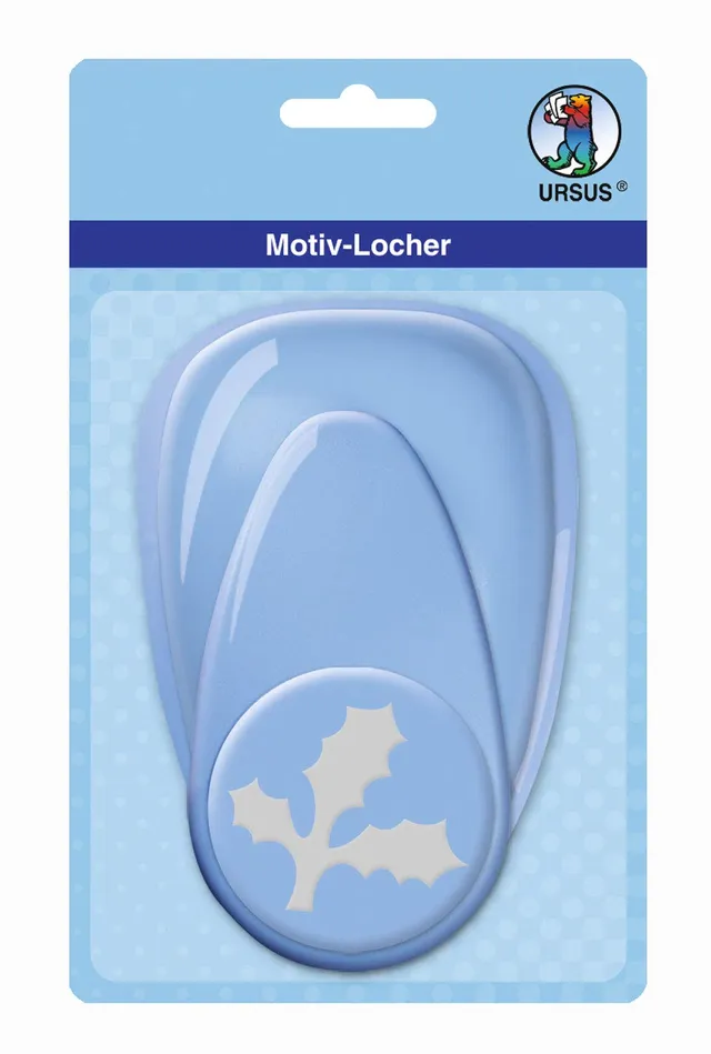 ursus-19450029-motivlocher-maxi-ilex-blatt-blau-50-8-mm image 1