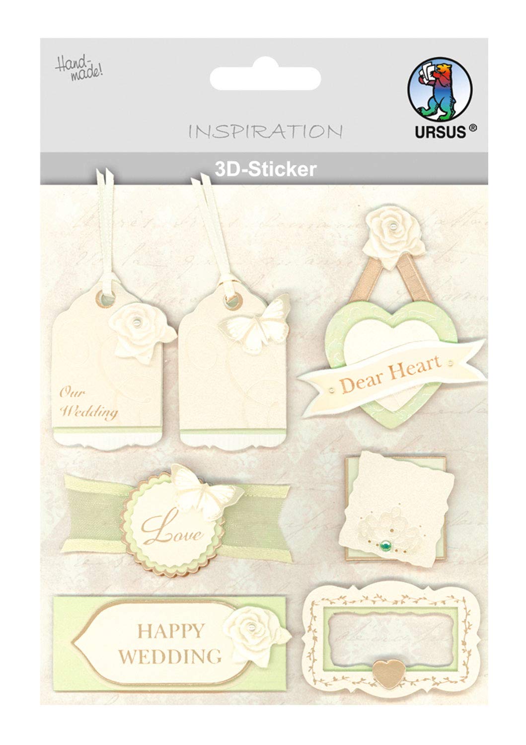 ursus-3d-sticker-hochzeit-motiv-67-selbstklebend image 1