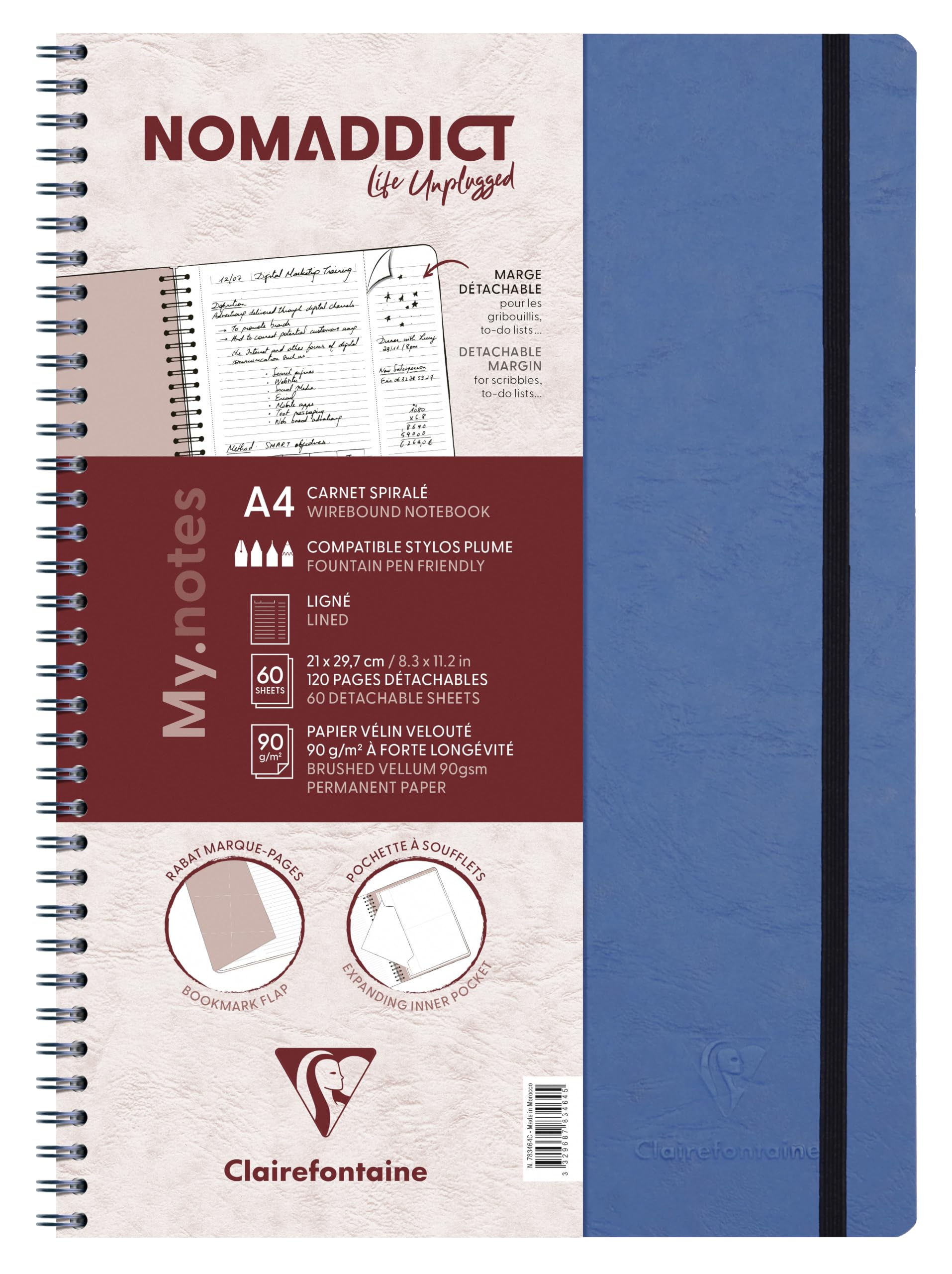 clairefontaine-age-bag-my-notes-spiralbuch-25x19-cm-dot-60-blatt-90g-tabakbraun image 8