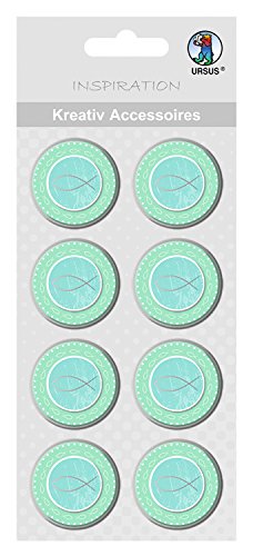ursus-564000340-kreativ-accessoires-jesus-fisch-aqua-8-st-ck-selbstklebend-aus-v image 3