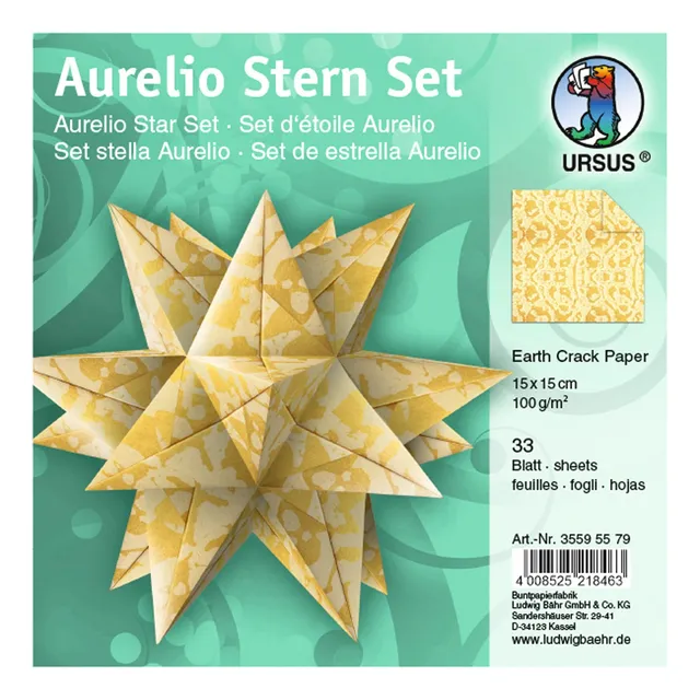 ursus-faltbl-tter-aurelio-stern-earth-crack-35595579-gold-33-blatt-15-x-15-cm image 1