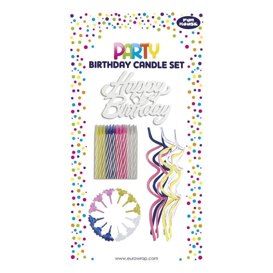 clairefontaine-eurowrap-12642-gc-kerzen-set-24-teilig-happy-birthday-sortiert image 1
