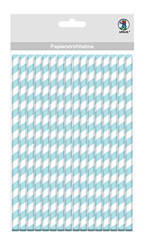 ursus-56750007-papierstrohhalme-mit-streifen-hellblau-s-19-5-cm-x-0-6-cm-24-st-c image 2