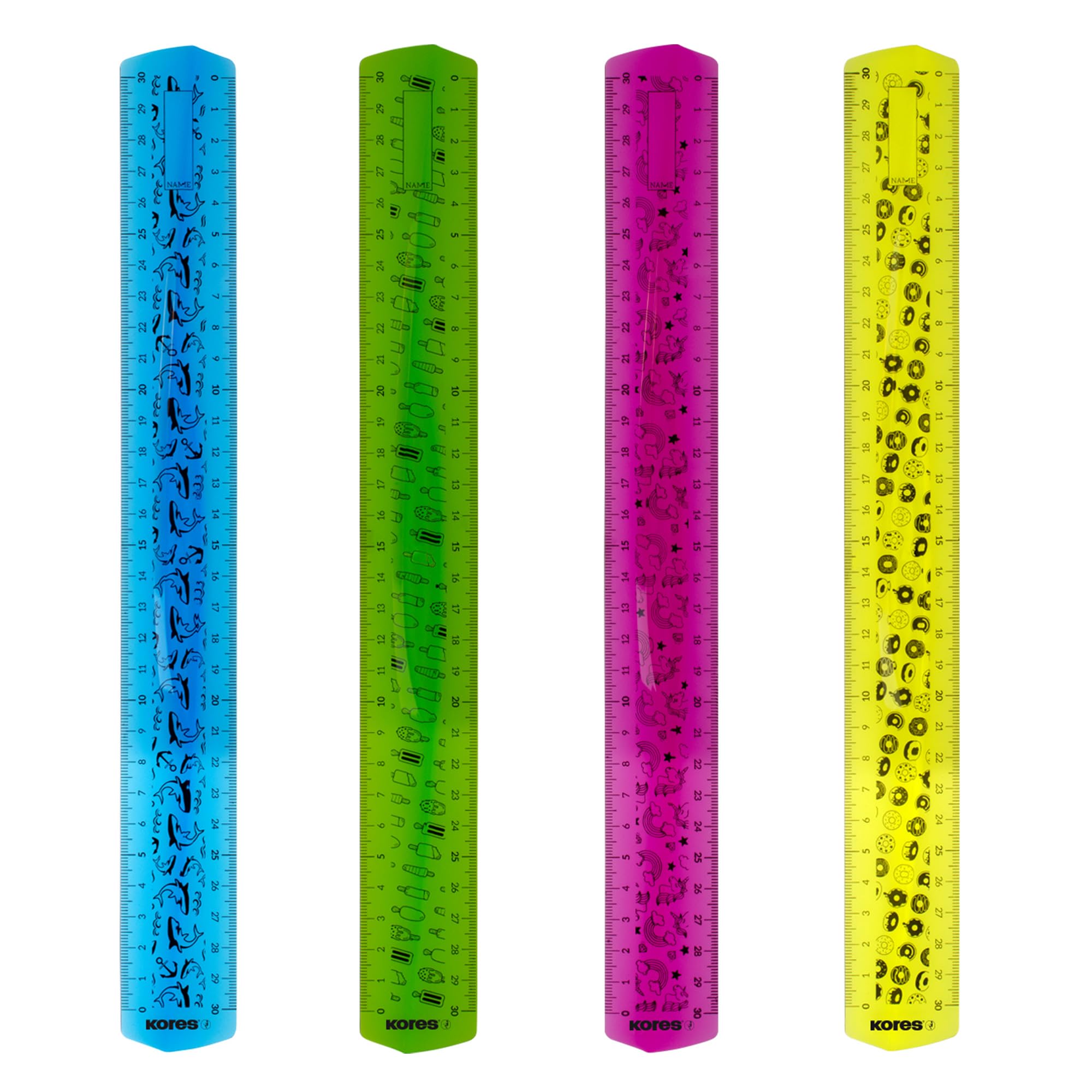 kores-elastik-flexibles-lineal-30-cm-mit-tuschekante-sortierte-farben image 2