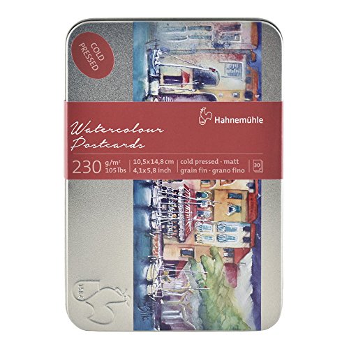 hahnem-hle-harmony-watercolour-aquarell-postkarten-230-g-m-30-karten-in-metallbo image 4