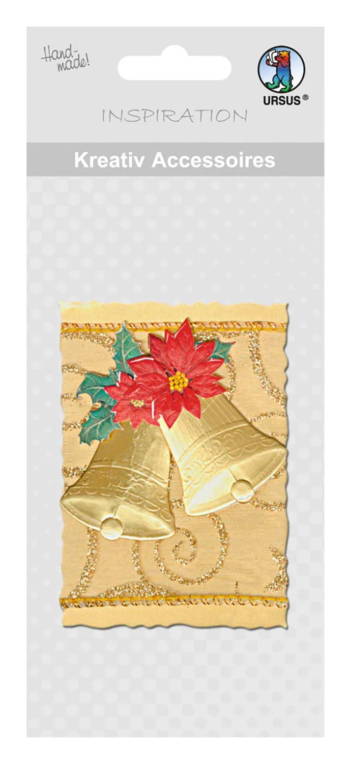 ursus-564000404-kreativ-accessoires-gro-glocken-selbstklebende-sticker-gold image 1