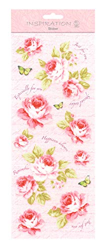 ursus-59700007-flat-sticker-flowers-rosa-flache-sticker-12-4-x-30-4-cm image 2