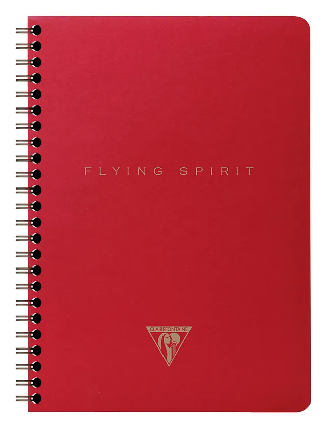 clairefontaine-flying-spirit-red-notizbuch-a5-doppelspiral-60-blatt-liniert-90g- image 1