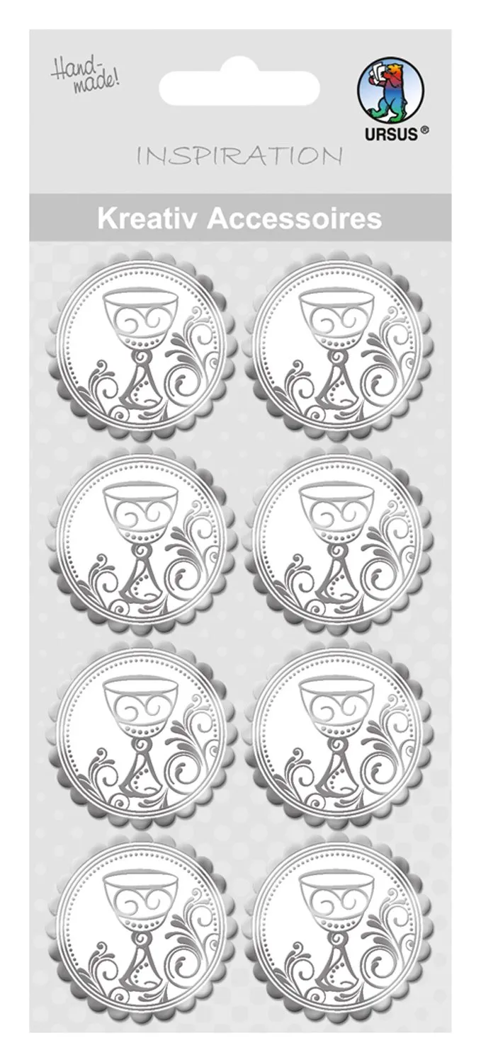 ursus-kreativ-accessoires-charity-kelch-silber-selbstklebend-8-st-ck image 1