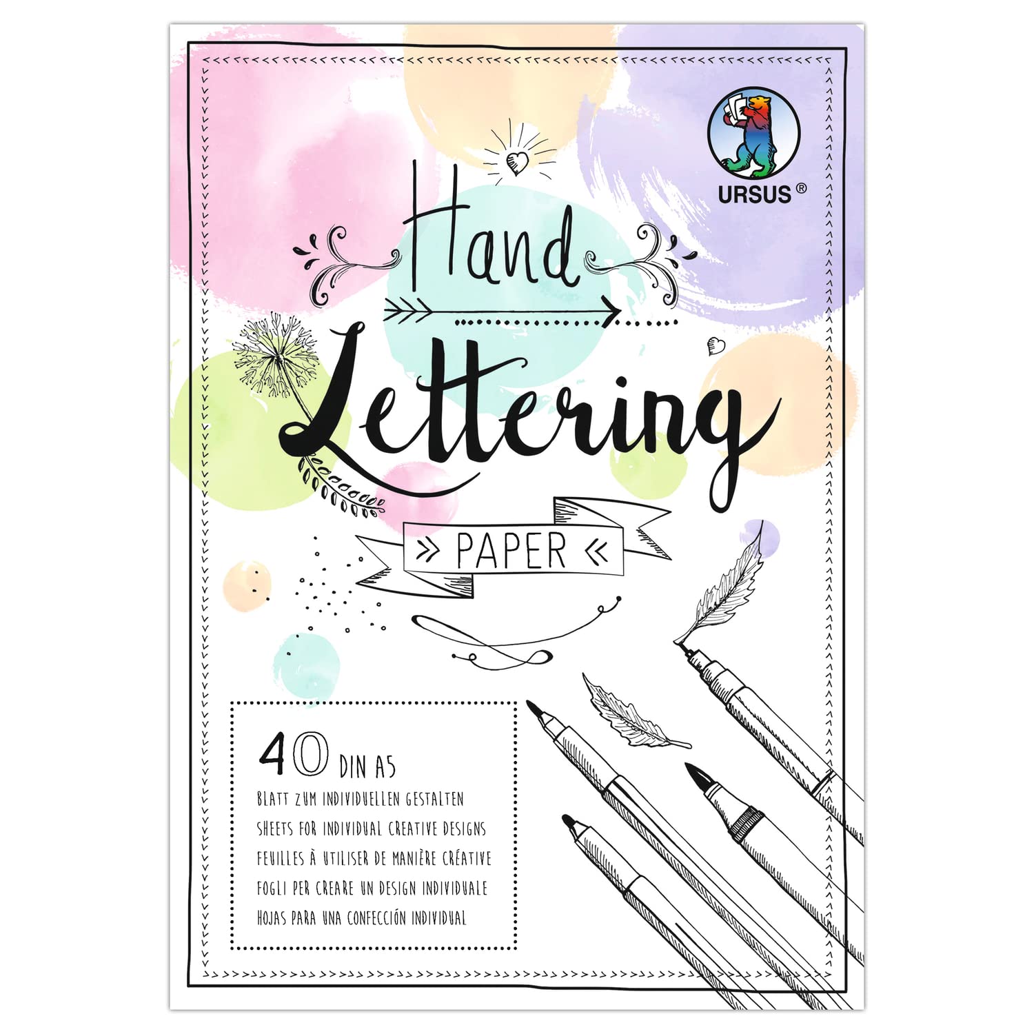 ursus-handlettering-papier-pastell-mix-24956499-din-a6-40-blatt-130-300-g-m image 4