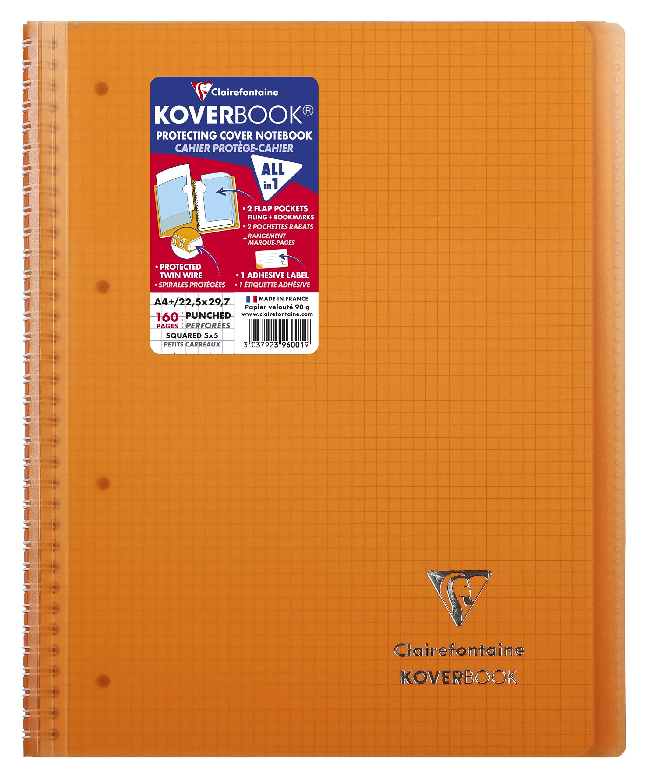 clairefontaine-koverbook-collegeblock-din-a4-kariert-80-blatt-90g-mit-pp-einband image 7