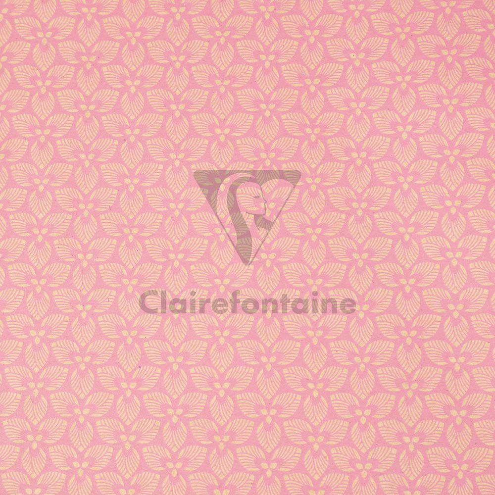 clairefontaine-tiny-rolls-geschenkpapier-kraft-blumen-rosa-5m-x-0-35m image 5