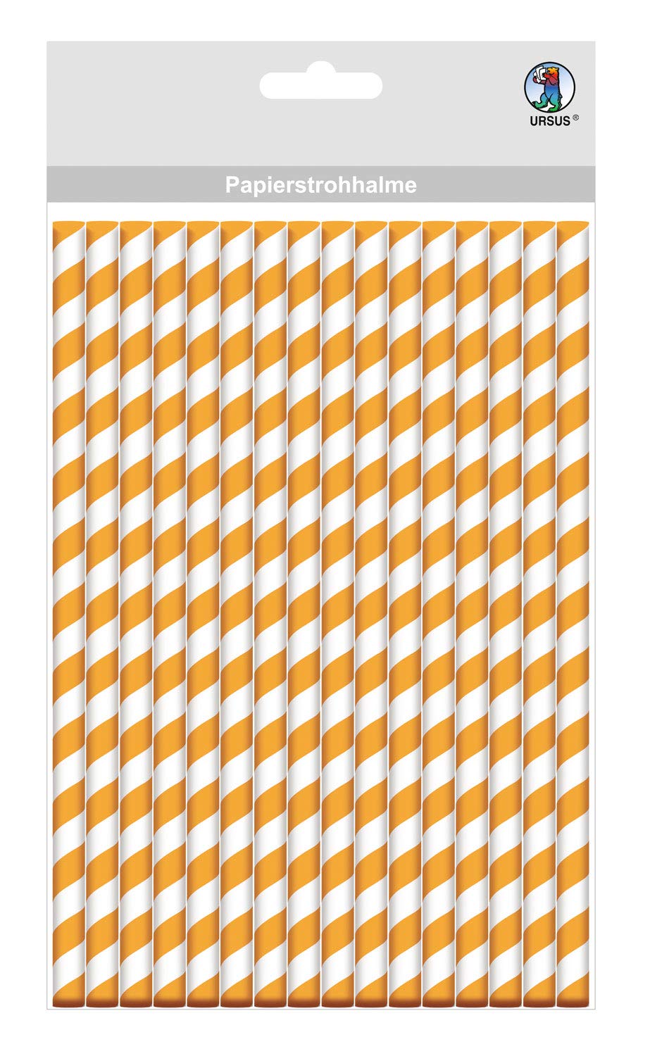 ursus-56750002-papierstrohhalme-mit-streifen-orange-s-19-5-cm-x-0-6-cm-24-st-ck image 1