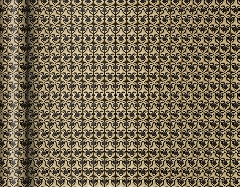 clairefontaine-223849c-tiny-rolls-geschenkpapier-art-deco-schwarz-70-g-5-x-0-35- image 1
