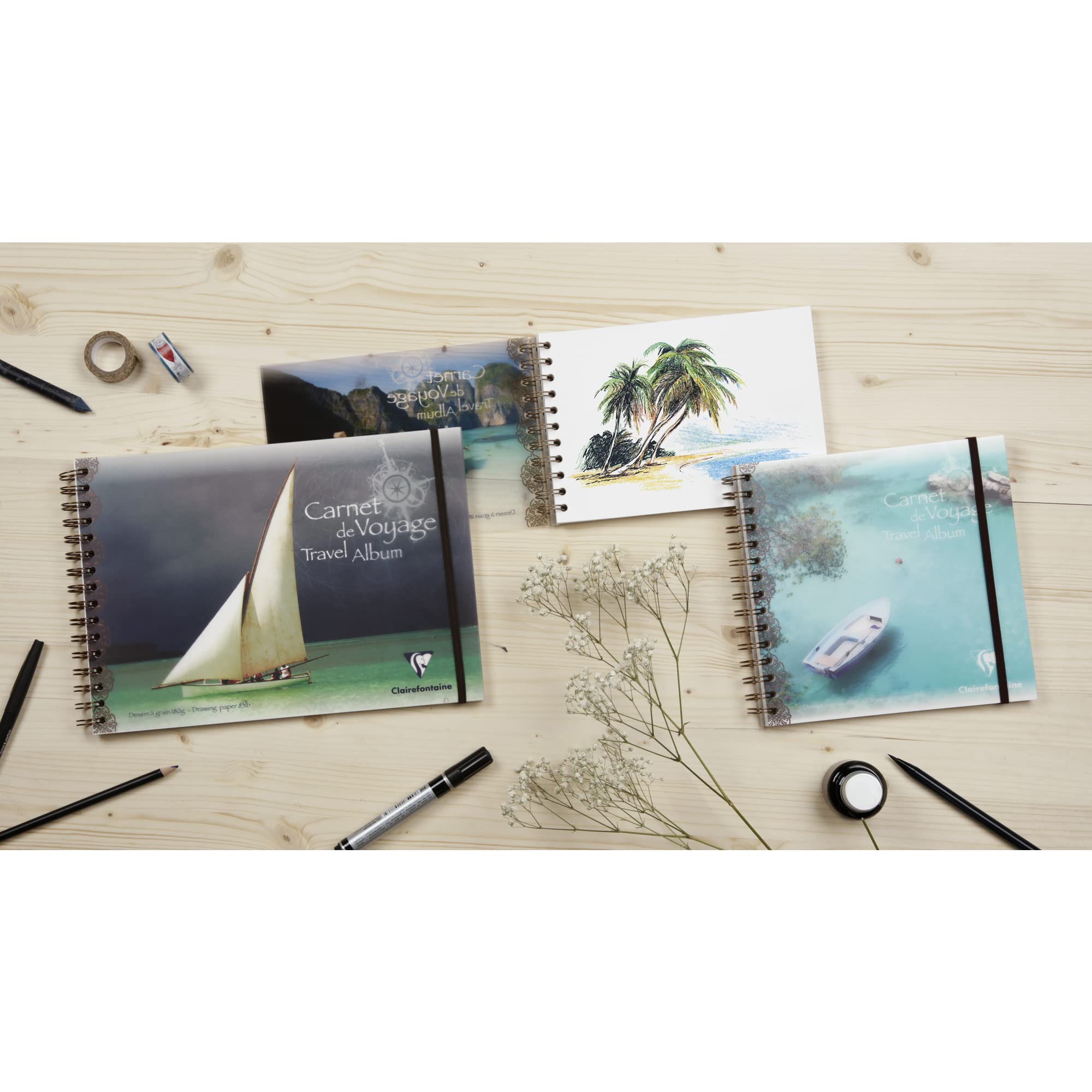clairefontaine-96105c-reisealbum-flying-spirit-20-x-20-cm-mediterran-design image 2