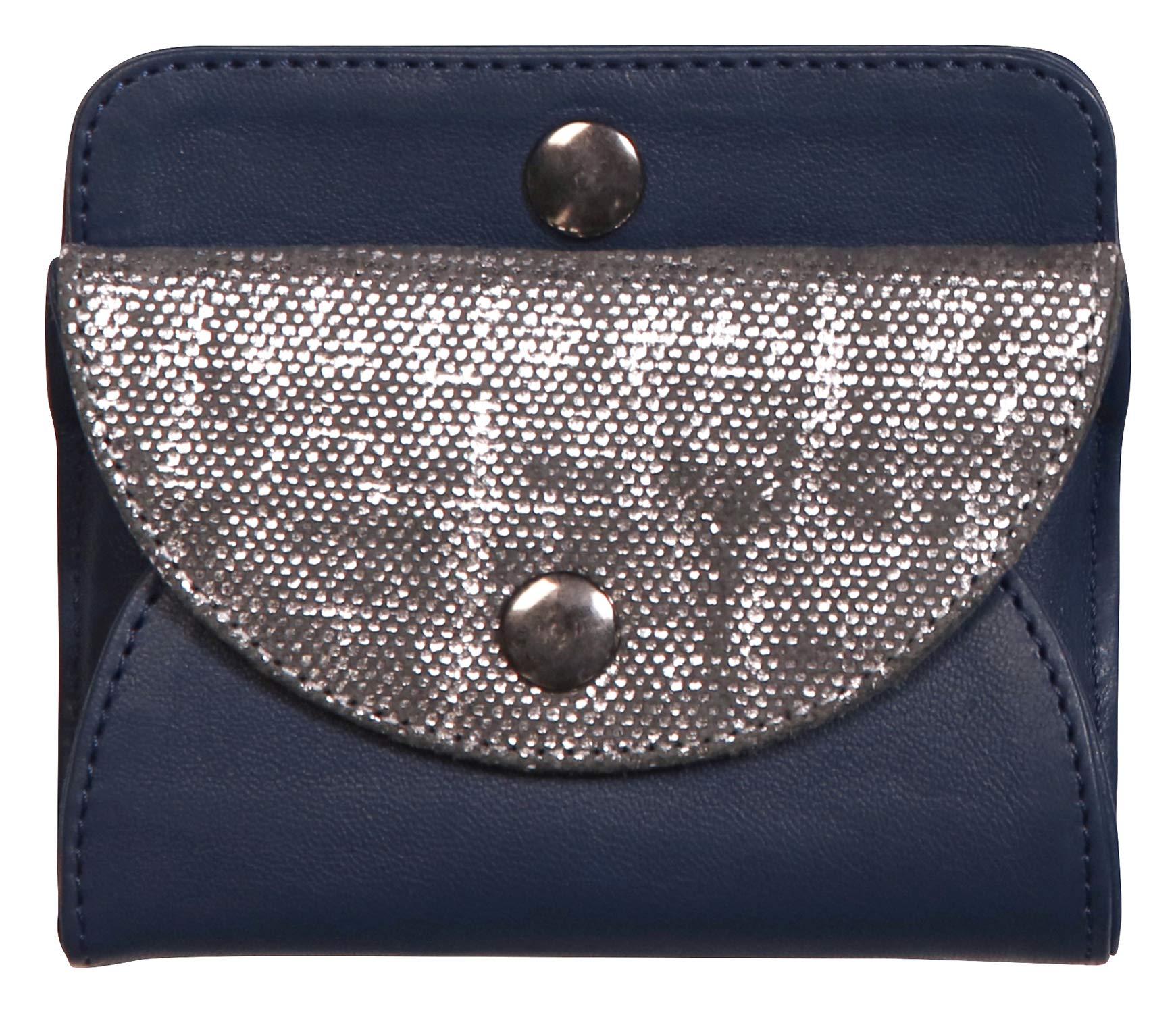 clairefontaine-lawrence-portemonnaie-aus-lammleder-11-5-x-2-x-8-cm-blau-silber image 1