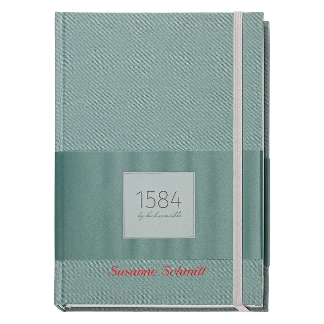 hahnem-hle-notizbuch-1584-seegr-n-a5-hoch-90-g-m-100-blatt-personalisiert-mit-na image 1