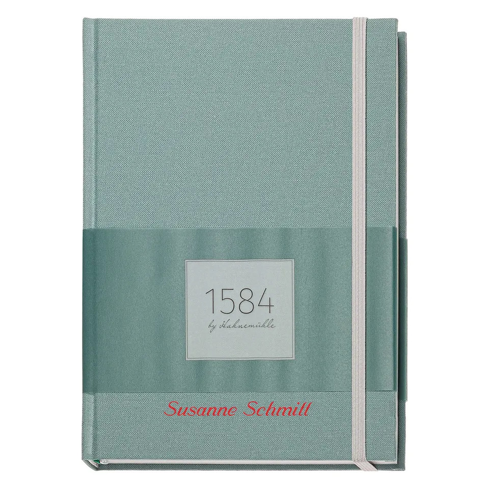 hahnem-hle-notizbuch-1584-seegr-n-a5-hoch-90-g-m-100-blatt-personalisiert-mit-na image 1