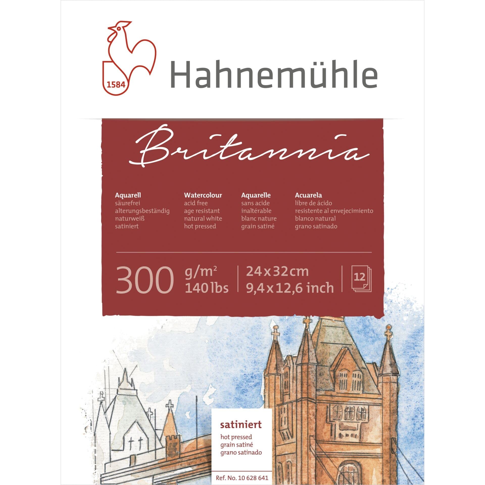 hahnem-hle-britannia-aquarellblock-24-x-32-cm-300-g-m-hei-gepresst-wei image 1
