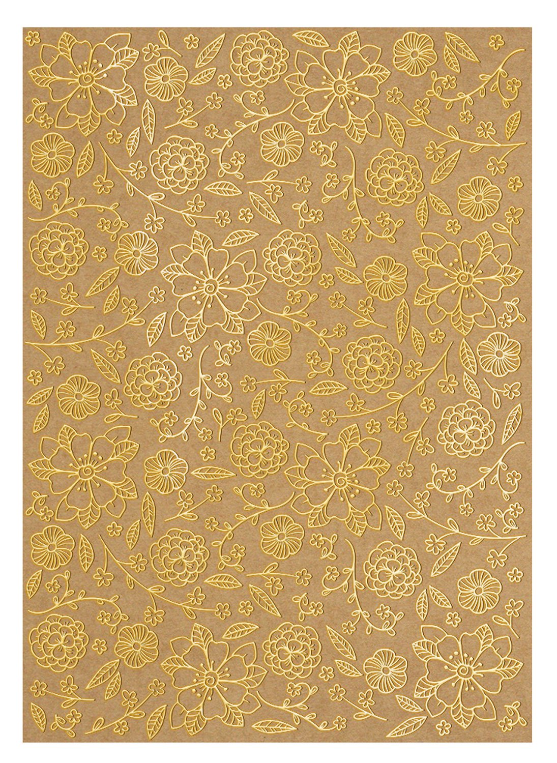 ursus-62384601f-selection-designkarton-blumen-gold-din-a4-250-g-qm-25-blatt image 2