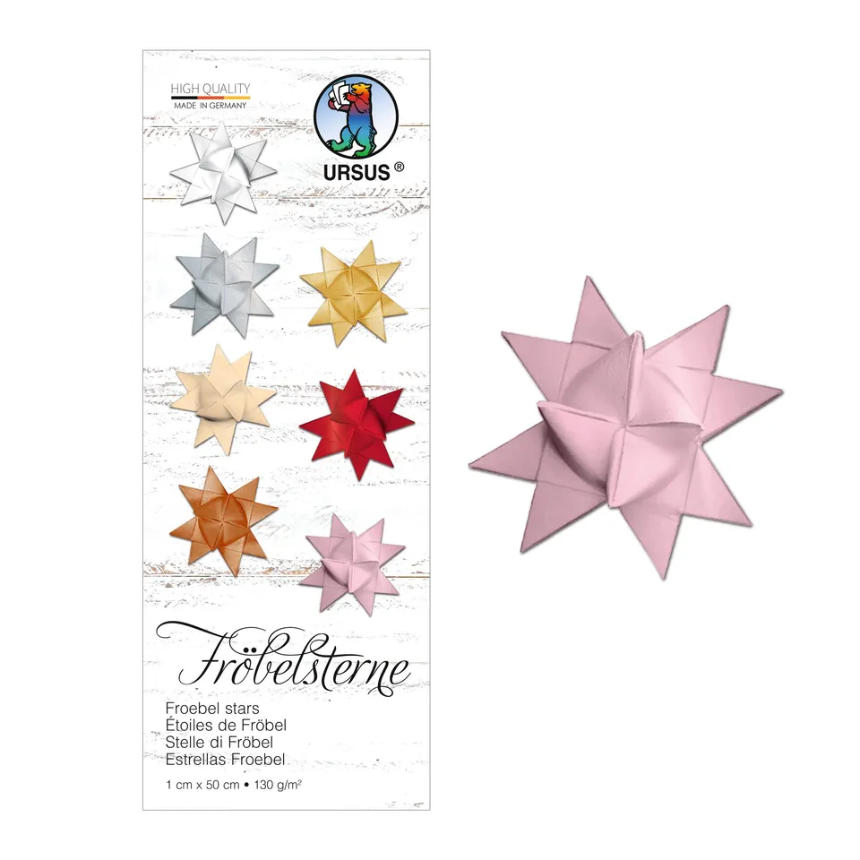 ursus-3200029-papierstreifen-f-r-fr-belsterne-altrosa-100-streifen-1x50-cm image 1