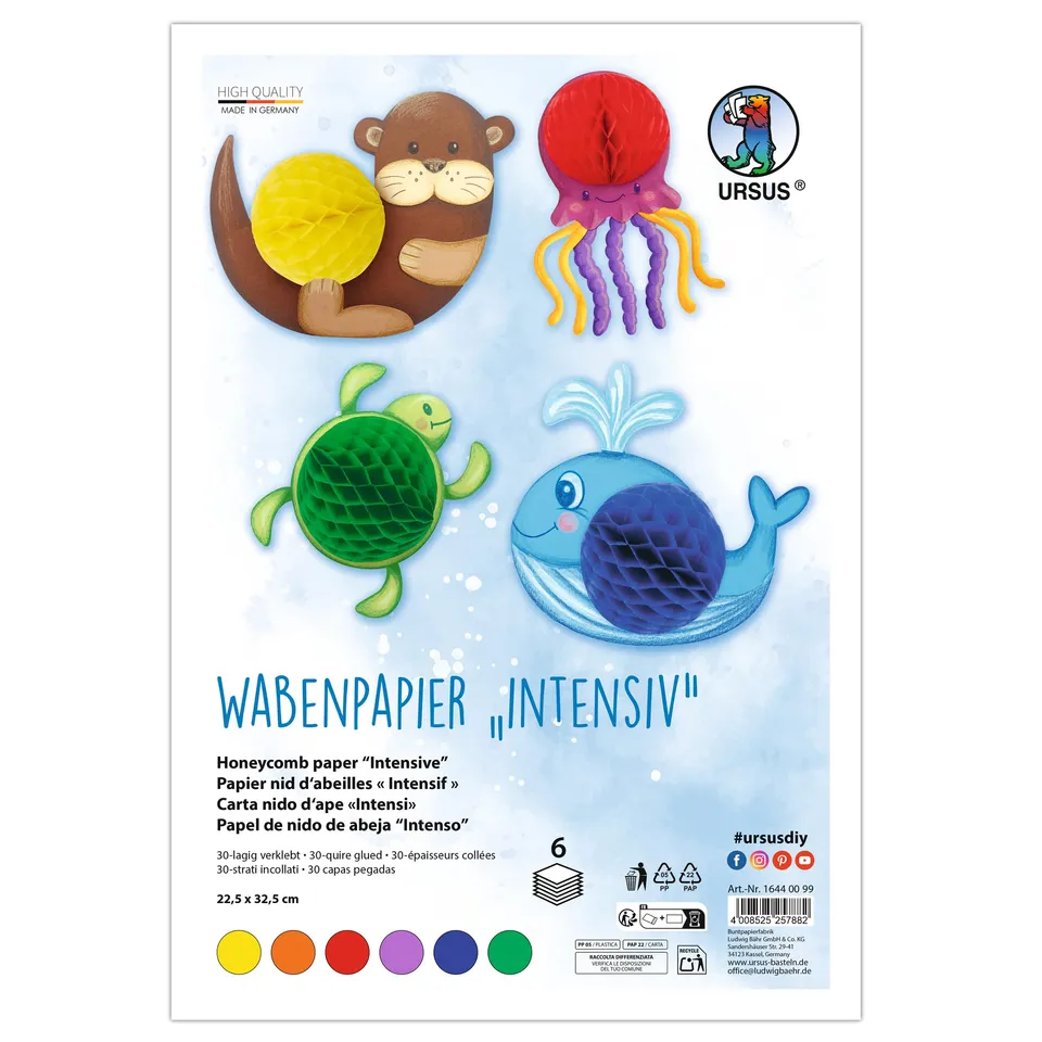 ursus-1644-00-99-wabenpapier-intensiv-6-bogen-22-5-x-32-5-cm-30-lagig image 1