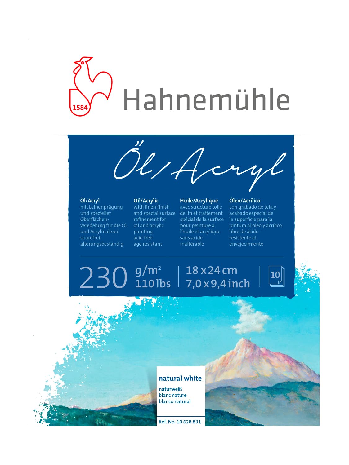 hahnem-hle-l-und-acrylmalblock-230-g-m-18x24-cm-10-blatt image 2