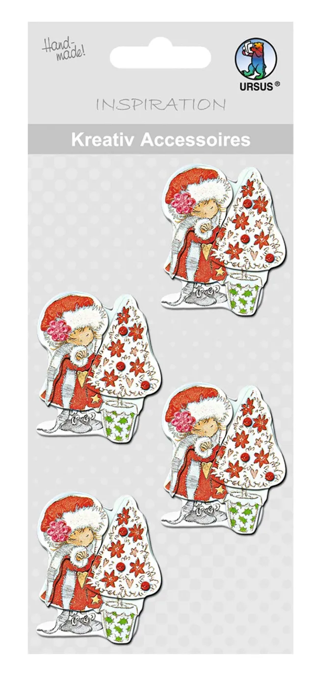 ursus-564000242-kreativ-accessoires-wichtel-und-baum-4-selbstklebende-sticker image 1