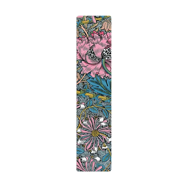 paperblanks-morris-pink-honeysuckle-lesezeichen-doppelseitig-strukturiert image 1