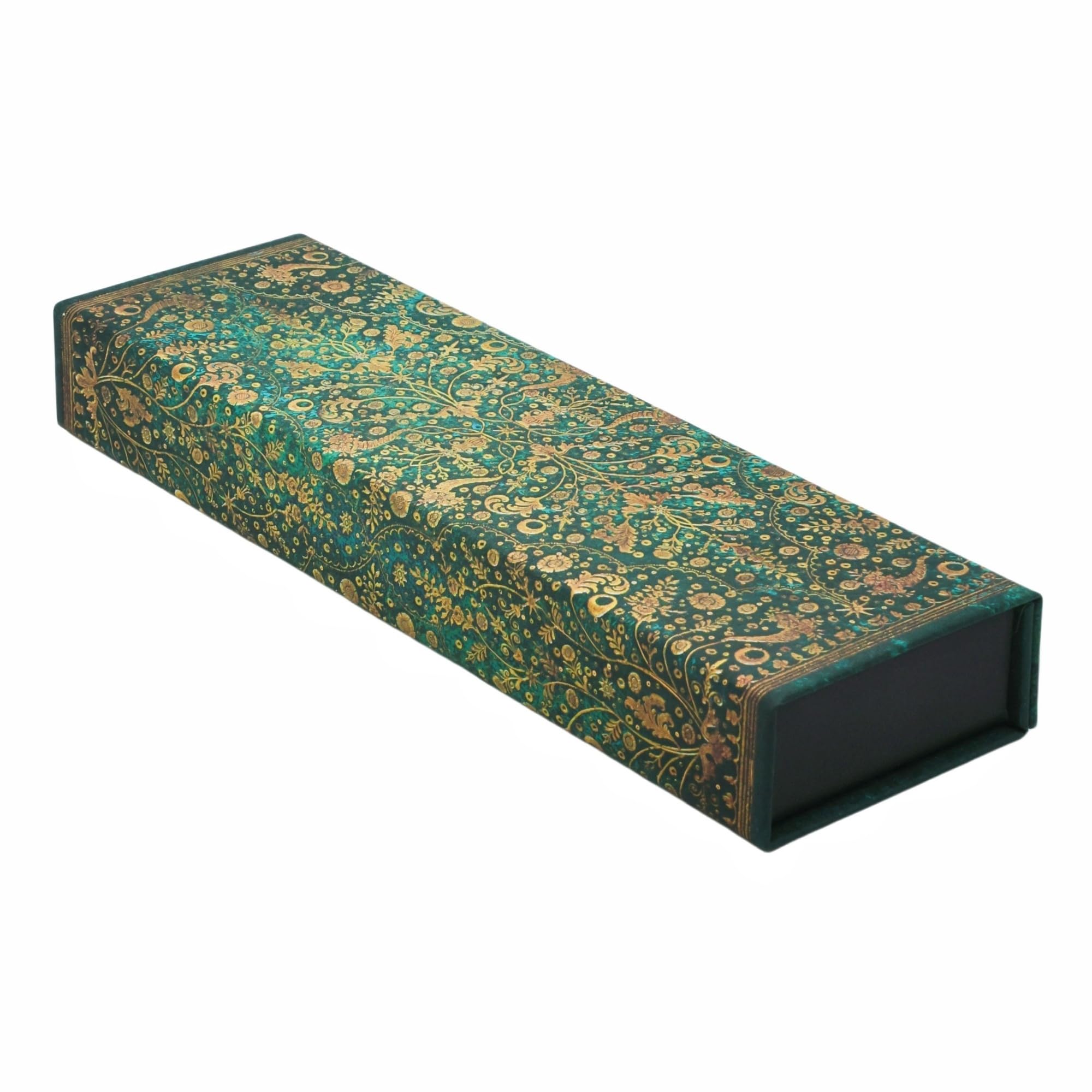 paperblanks-emerald-flower-nature-s-grace-pencil-case-mit-wickelverschluss image 1